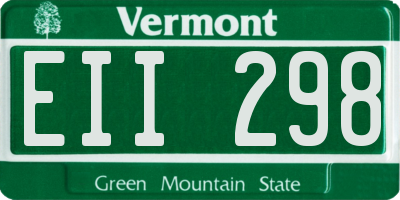 VT license plate EII298
