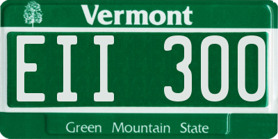 VT license plate EII300
