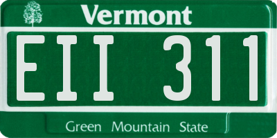 VT license plate EII311