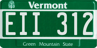 VT license plate EII312