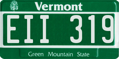 VT license plate EII319