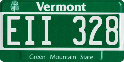VT license plate EII328