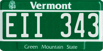 VT license plate EII343