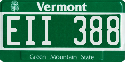 VT license plate EII388