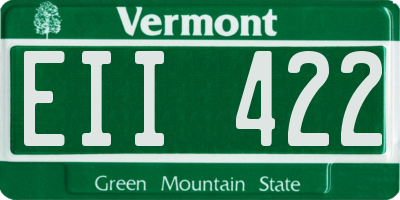 VT license plate EII422