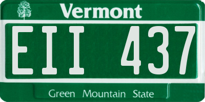 VT license plate EII437