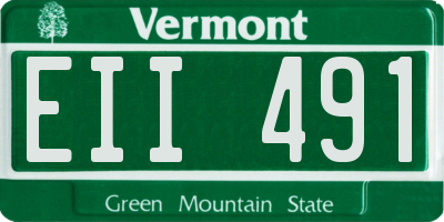 VT license plate EII491