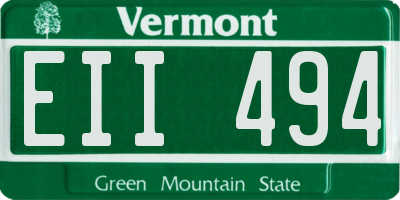 VT license plate EII494