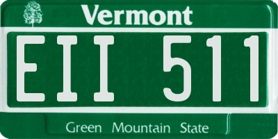 VT license plate EII511
