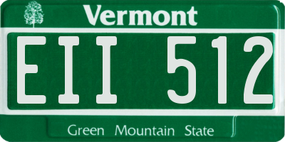 VT license plate EII512