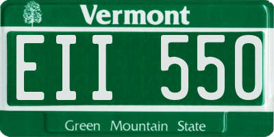 VT license plate EII550