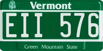 VT license plate EII576