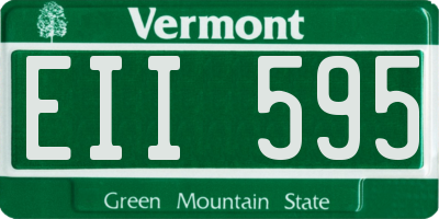 VT license plate EII595