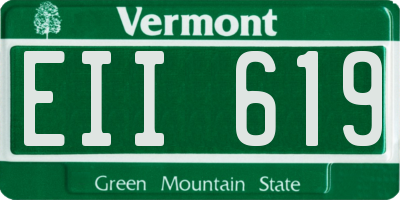 VT license plate EII619