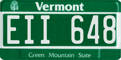 VT license plate EII648