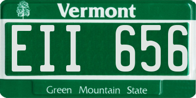 VT license plate EII656