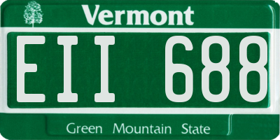 VT license plate EII688