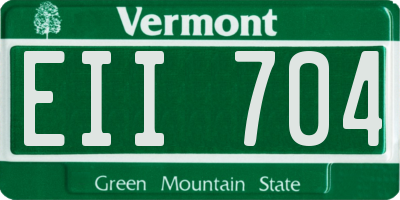 VT license plate EII704
