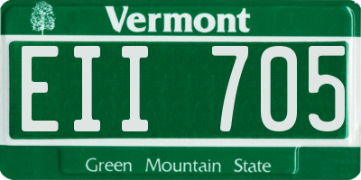 VT license plate EII705