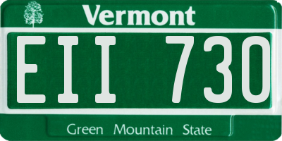 VT license plate EII730