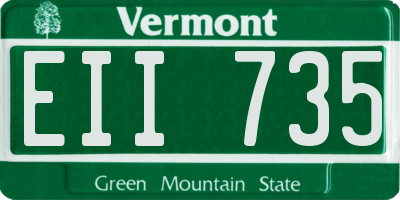VT license plate EII735