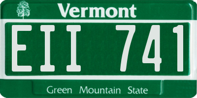 VT license plate EII741