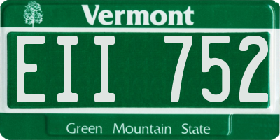 VT license plate EII752