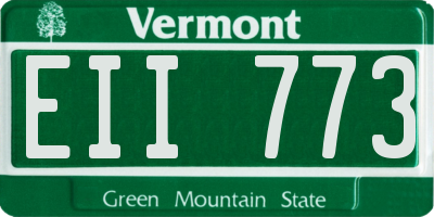 VT license plate EII773