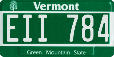 VT license plate EII784
