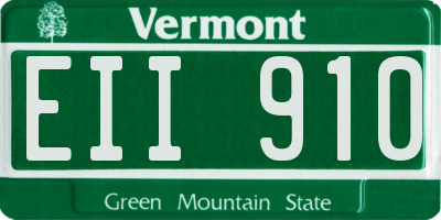 VT license plate EII910