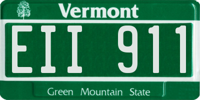 VT license plate EII911
