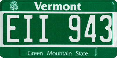 VT license plate EII943