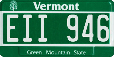 VT license plate EII946