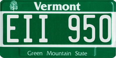 VT license plate EII950