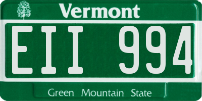 VT license plate EII994