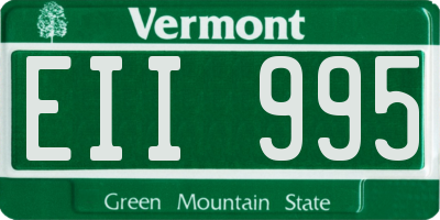VT license plate EII995