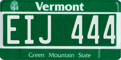 VT license plate EIJ444