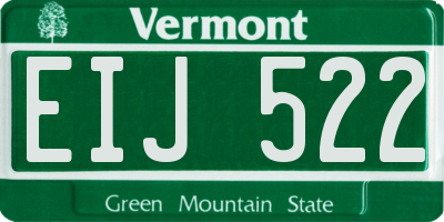 VT license plate EIJ522
