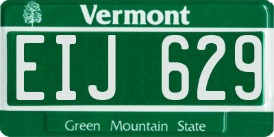 VT license plate EIJ629