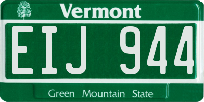 VT license plate EIJ944