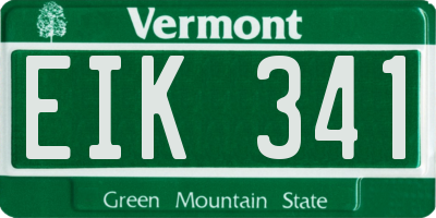 VT license plate EIK341