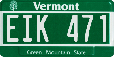 VT license plate EIK471