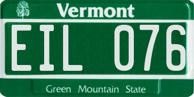VT license plate EIL076