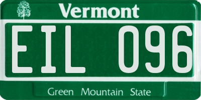 VT license plate EIL096