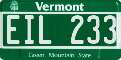 VT license plate EIL233