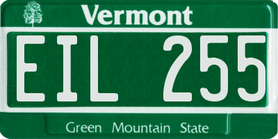 VT license plate EIL255