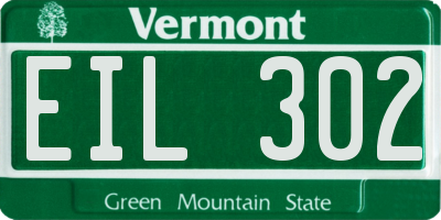 VT license plate EIL302
