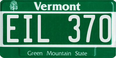 VT license plate EIL370