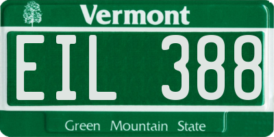 VT license plate EIL388
