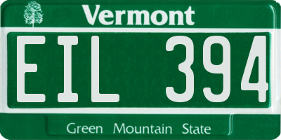 VT license plate EIL394